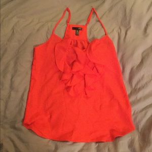 Electric peach aqua blouse